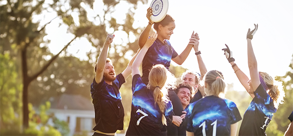 Sport team celebrating