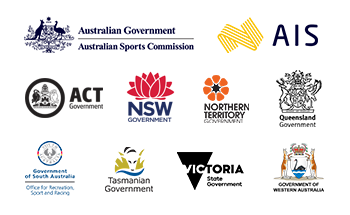 Australian Sports Commission, AIS and State Depertments of Sport and Recreation logos
